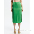 100%Viscose Side Slit Half Body Wrap Skirt